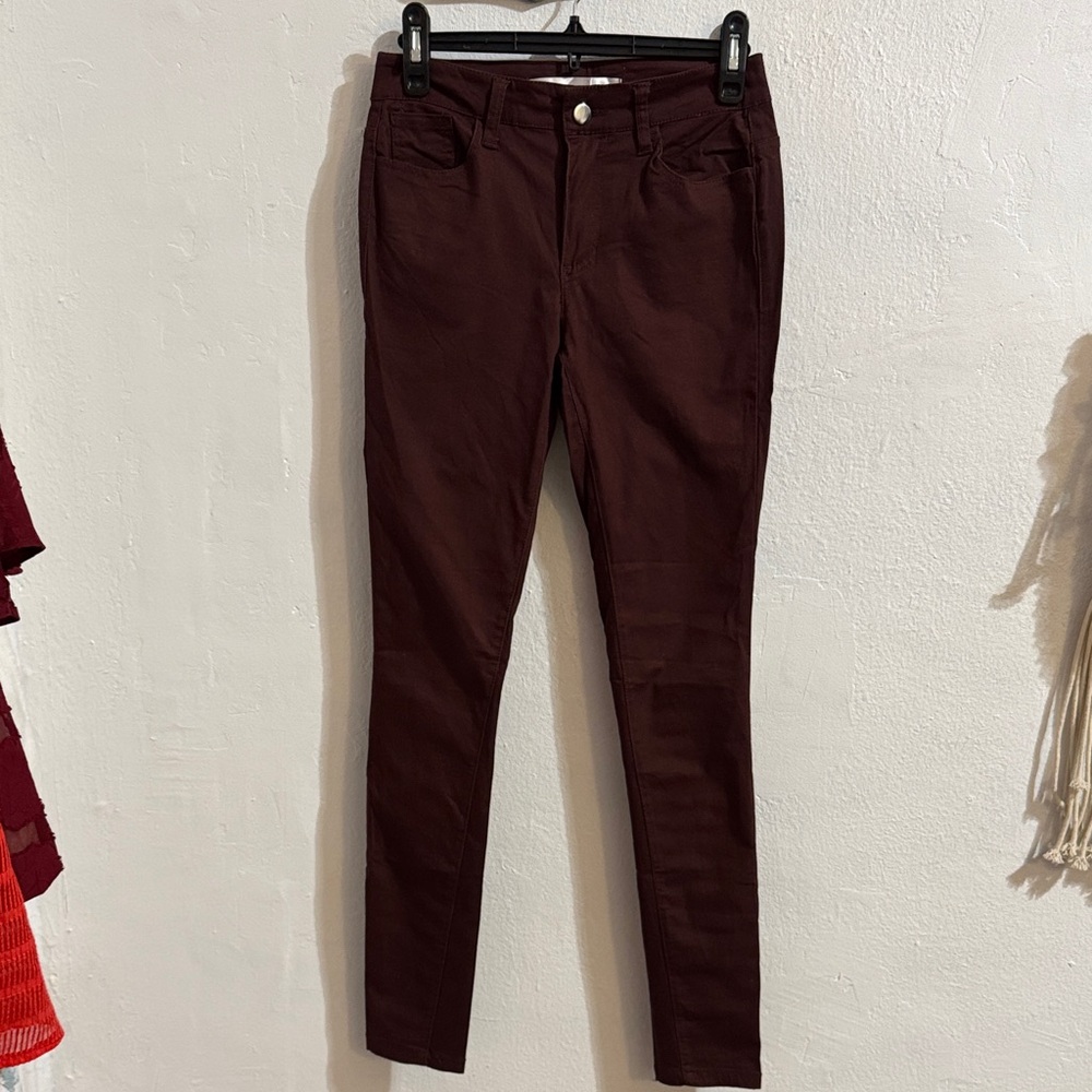 NYL Burgundy Skinny Jeans